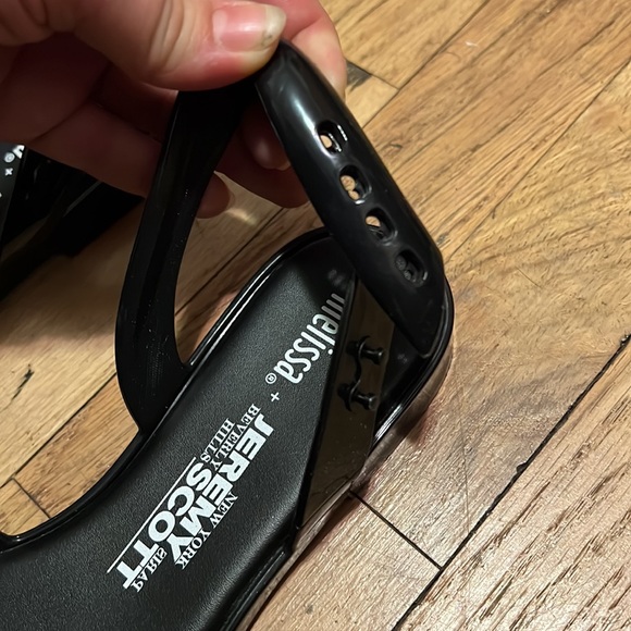 Melissa Jeremy Scott inflatable rubber black sandals size 8 39 goth Barbie - Picture 6 of 9